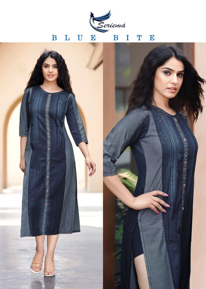 Seriema Kumb Capture 3 Stylish Fancy Wear Denim Wholesale Kurtis
